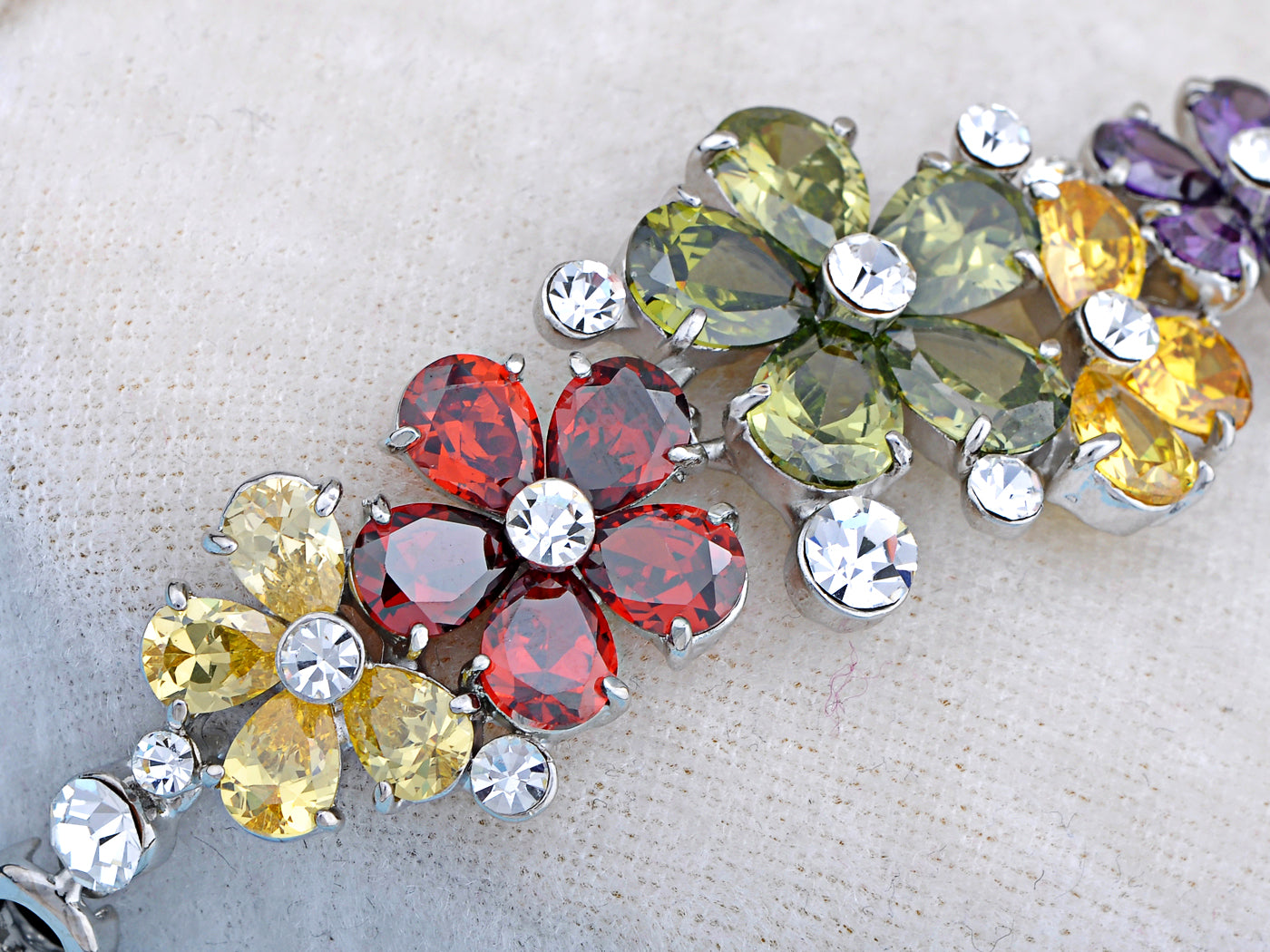 Swarovski Crystal Multicoloured Garden Bursting Fun Element Bracelet Bangle