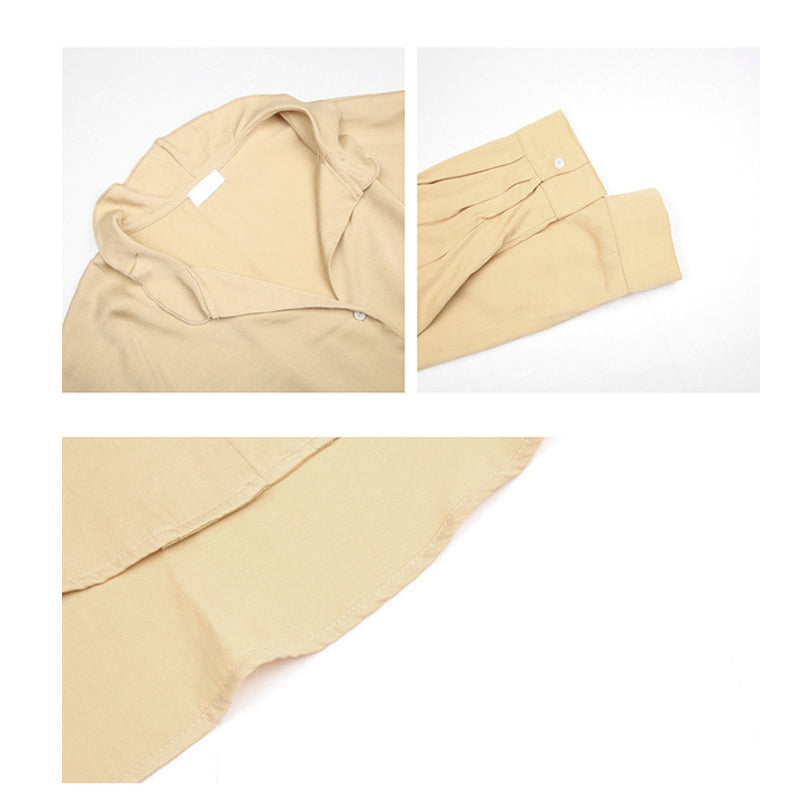 Vintage Loose Fitting Notched Shirt