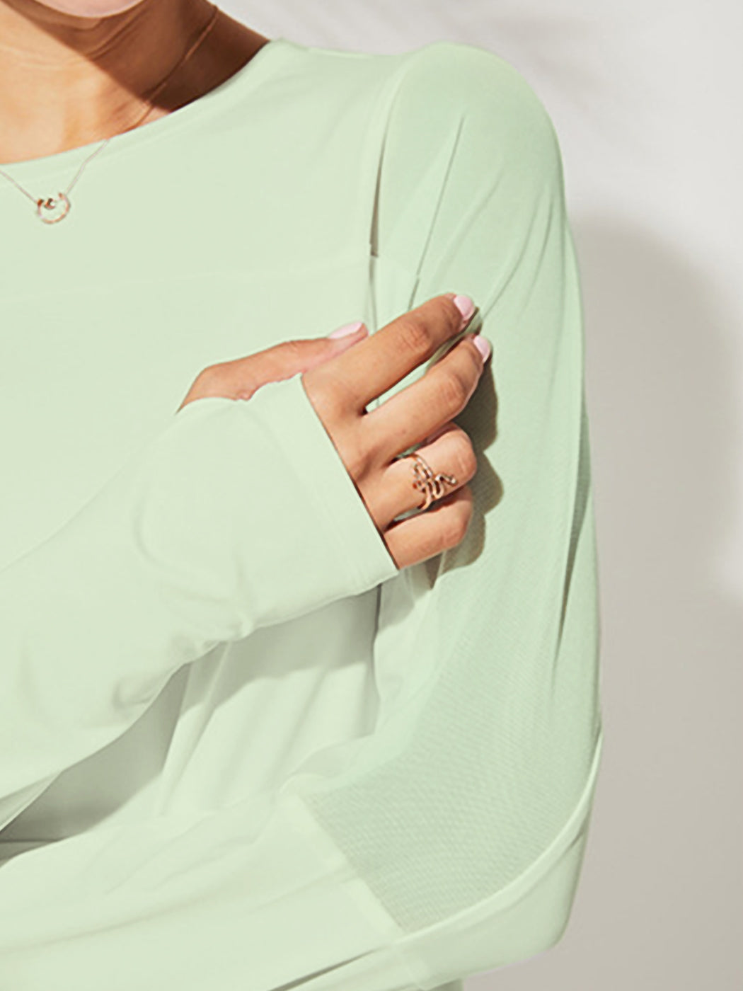 Long Sleeve Breathable Mesh Yoga Sport Tops