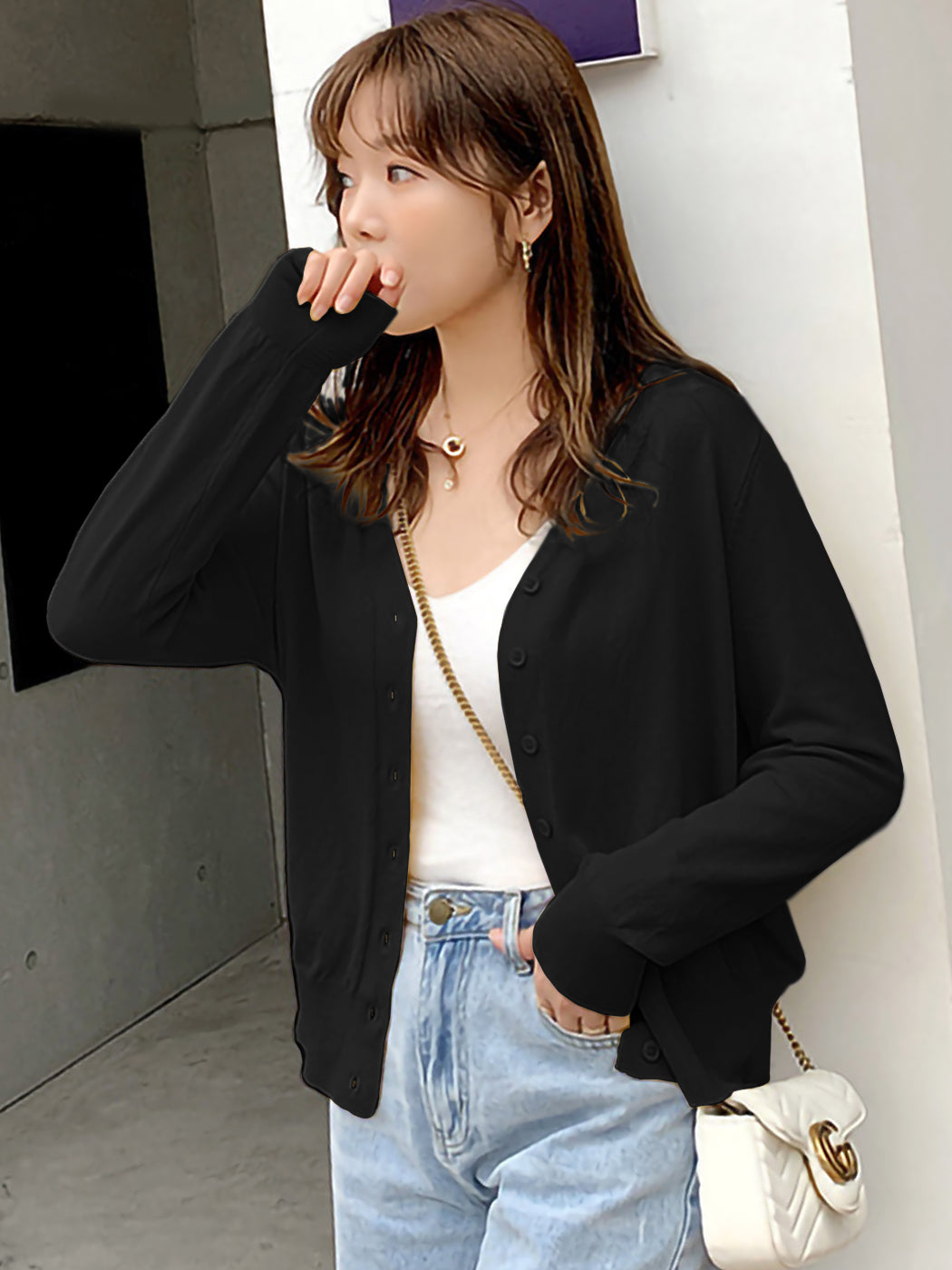 Knitted Cardigan Loose Casual Button Blouse