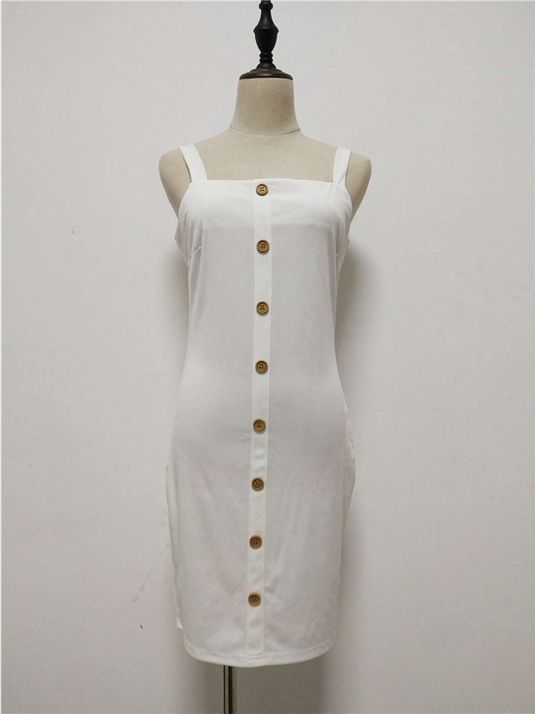 Summer Fashion Button Apron Dress