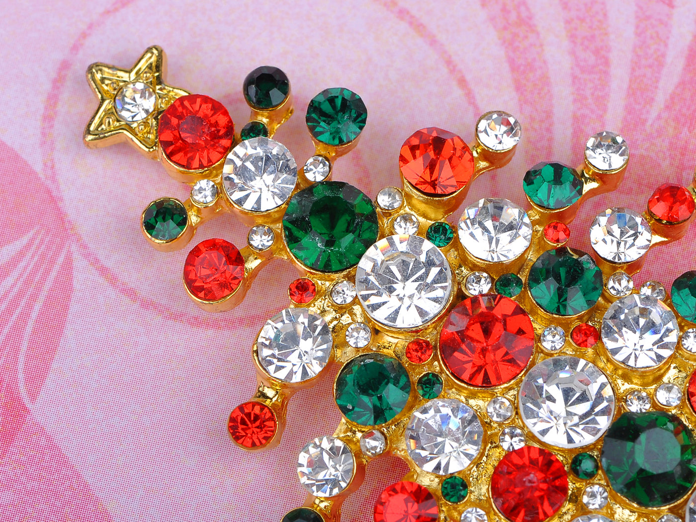 Dazzling Christmas Tree Holiday Jewelry Pin Brooch
