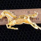 Plated Galloping Horse Jockey Equestrian Animal Pin Brooch