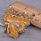Light Topaz Colored Bug Insect Wings Brooch Pin