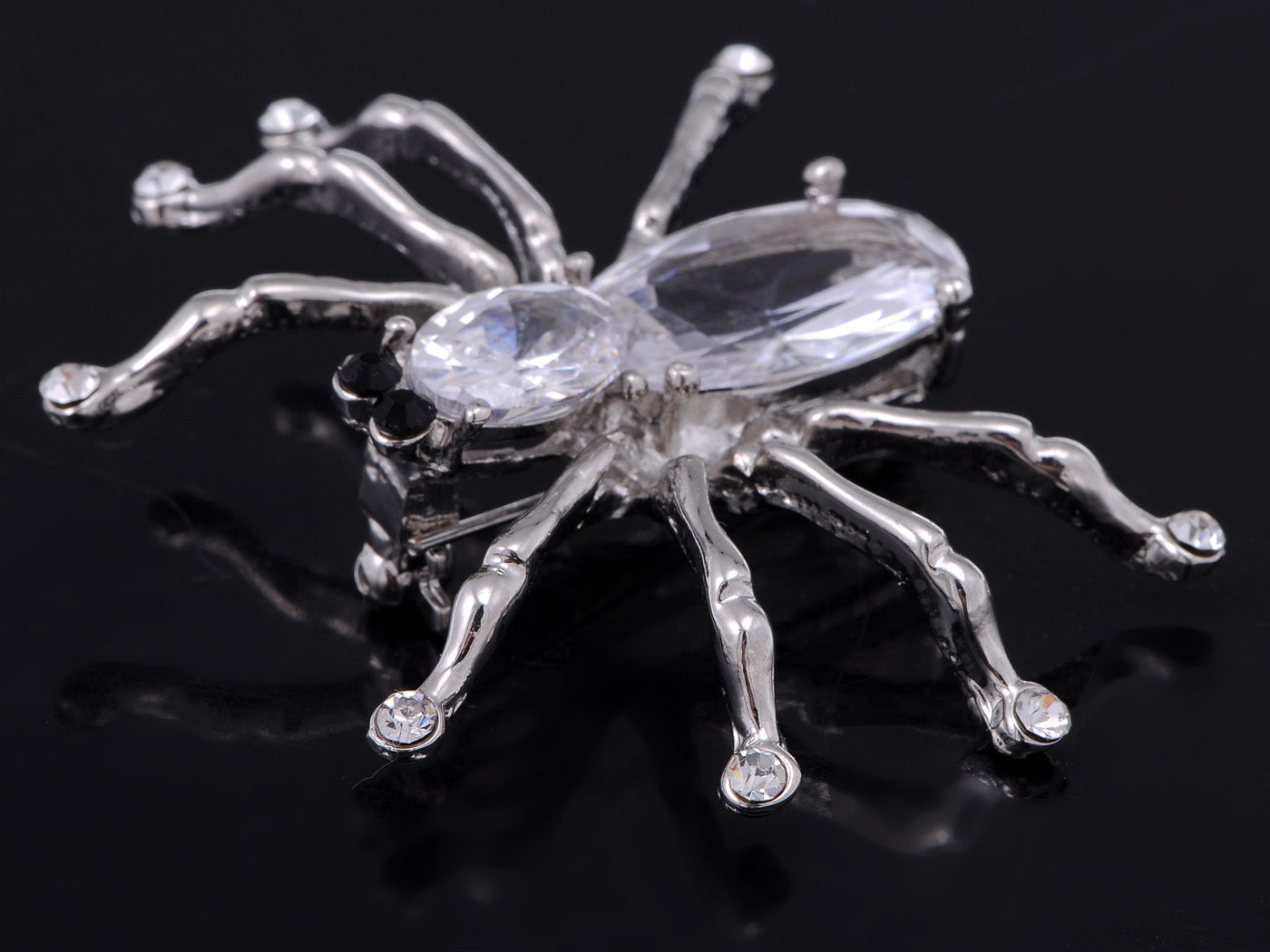 Swarovski Crystal Blue Spider Jewelry Brooch Pin