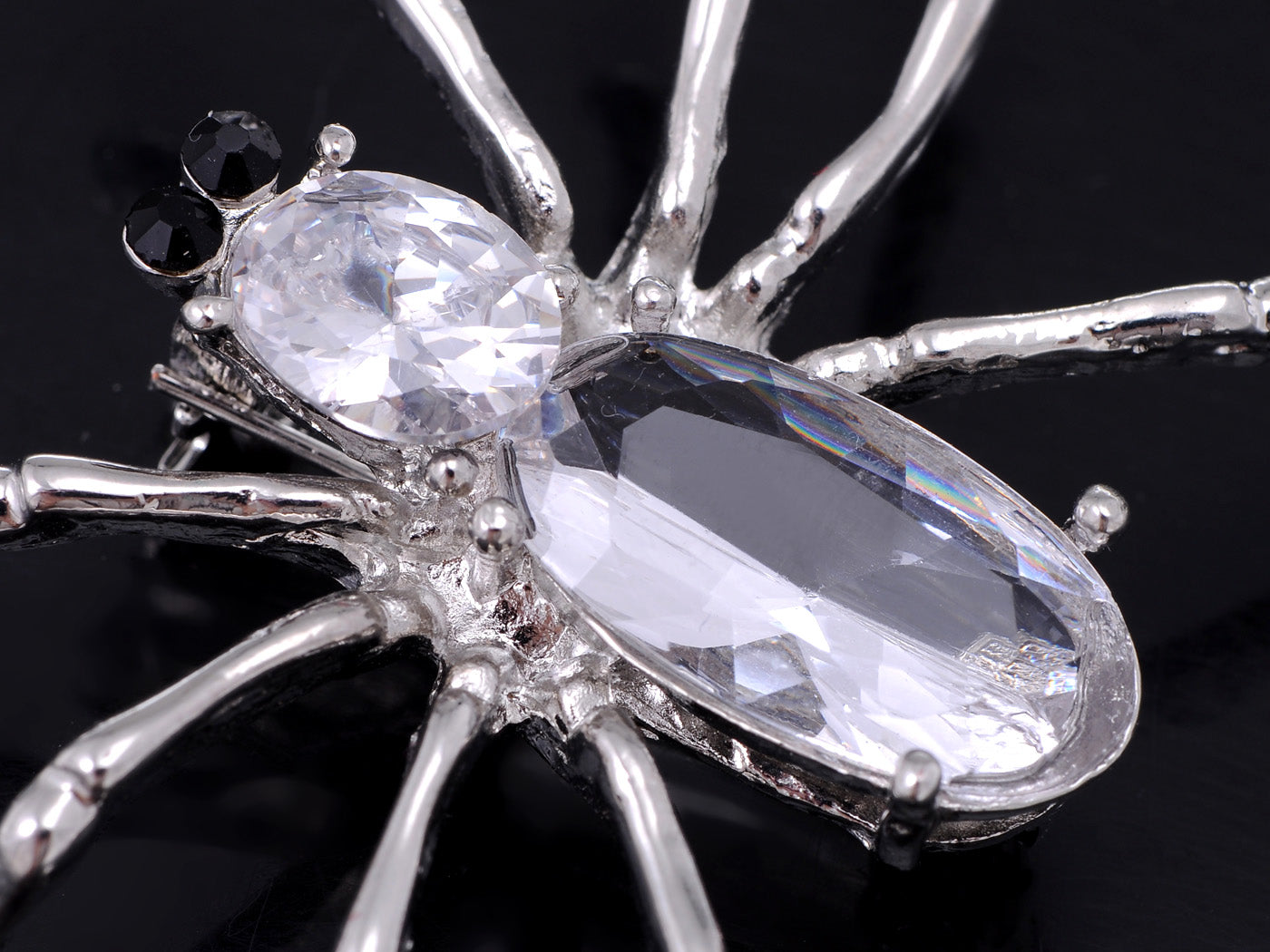 Swarovski Crystal Blue Spider Jewelry Brooch Pin