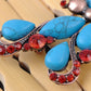 Turquoise Ruby Dragonfly Pin Brooch