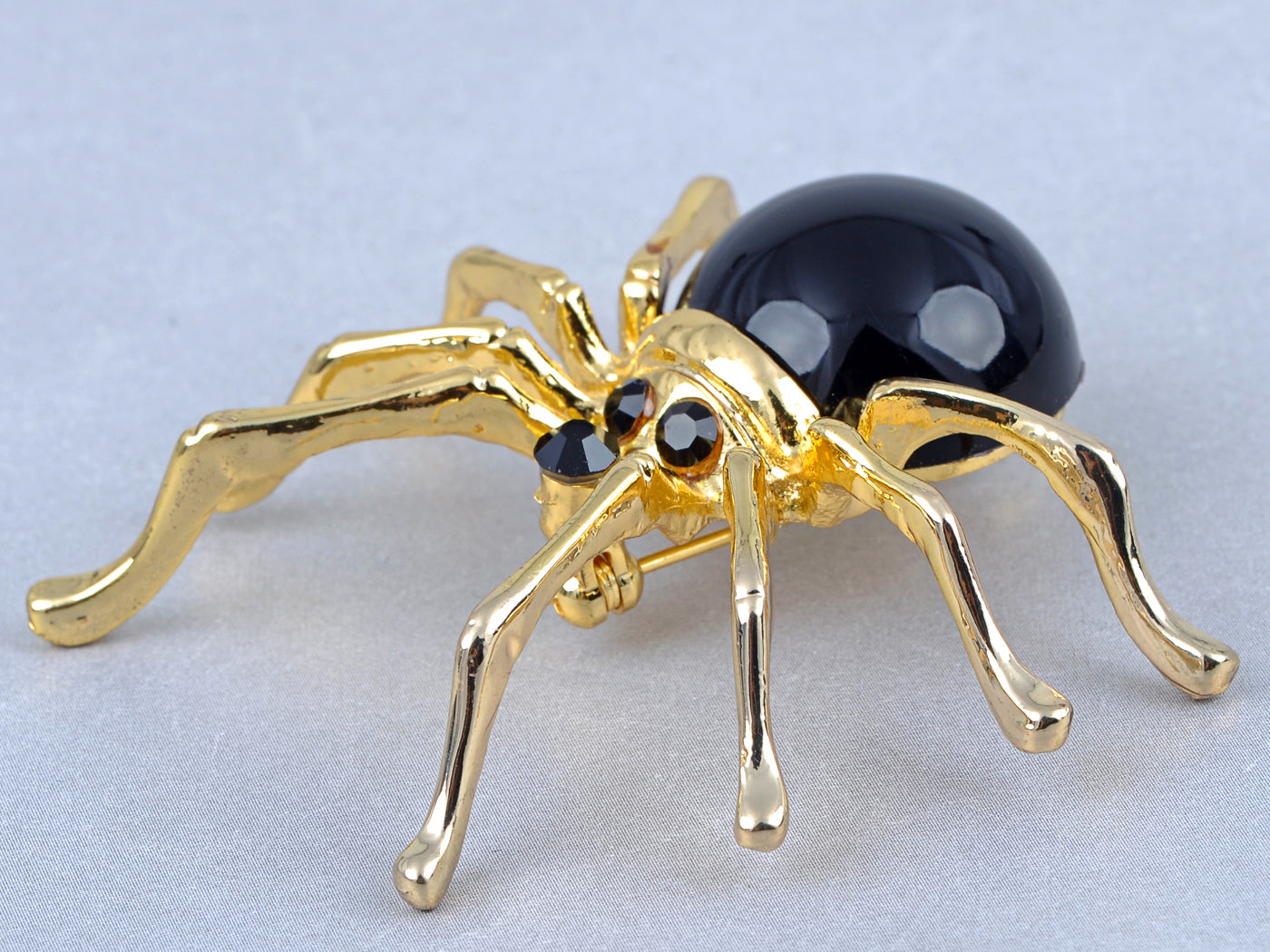 Gun Fat Beaded Body Tarantula Spider Pin Brooch