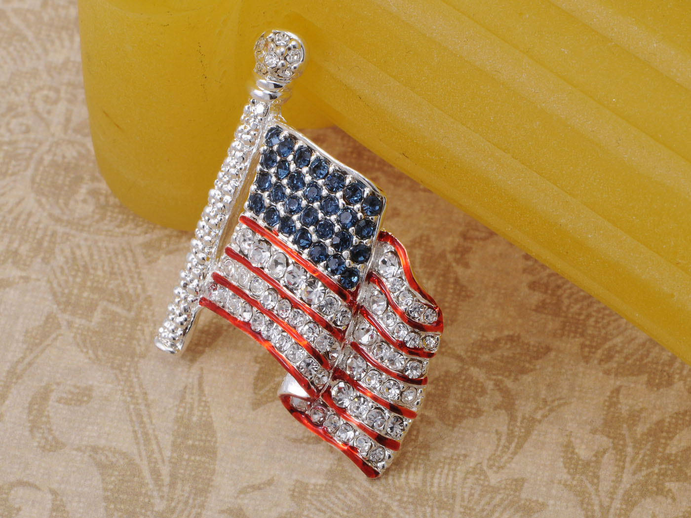 4th Of July American USA Flag Pin Brooch