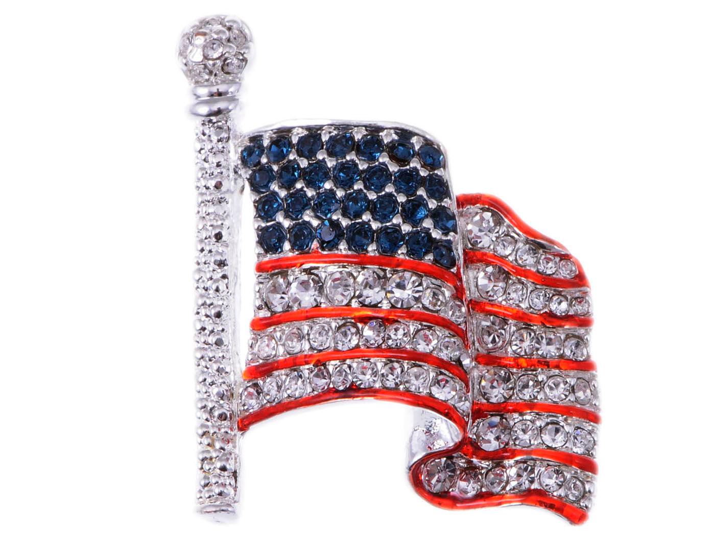 4th Of July American USA Flag Pin Brooch