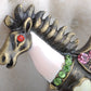 Vintage Reproduction Multicolored Enamel Paint Horse Pin Brooch