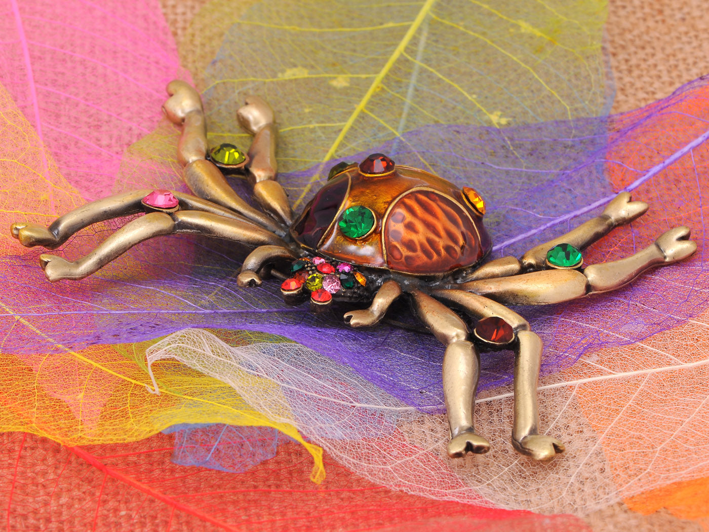 Super Enamel Paint Spider Insect Pin Brooch