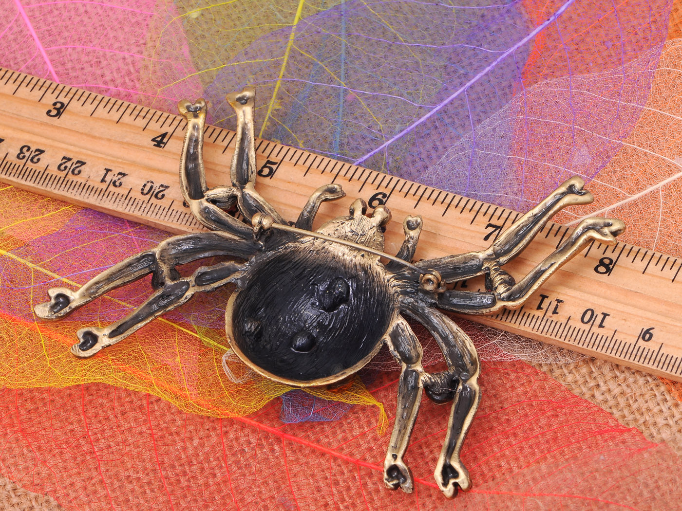 Super Enamel Paint Spider Insect Pin Brooch