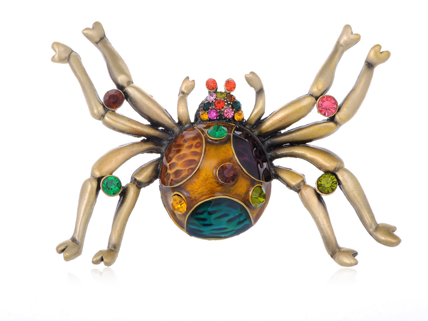Super Enamel Paint Spider Insect Pin Brooch