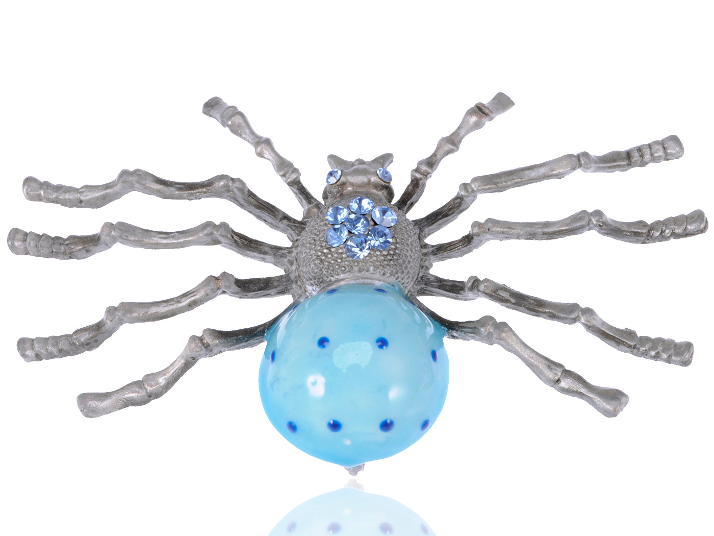 Extra Blue Bodied Vintage Daddy Long Leg Spider Pin Brooch