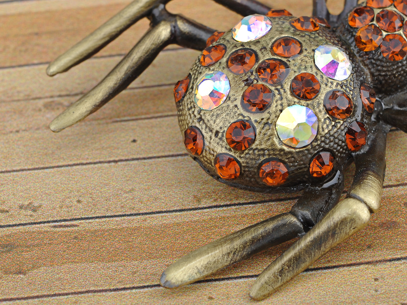 Austrian Topaz Spider Pin Brooch