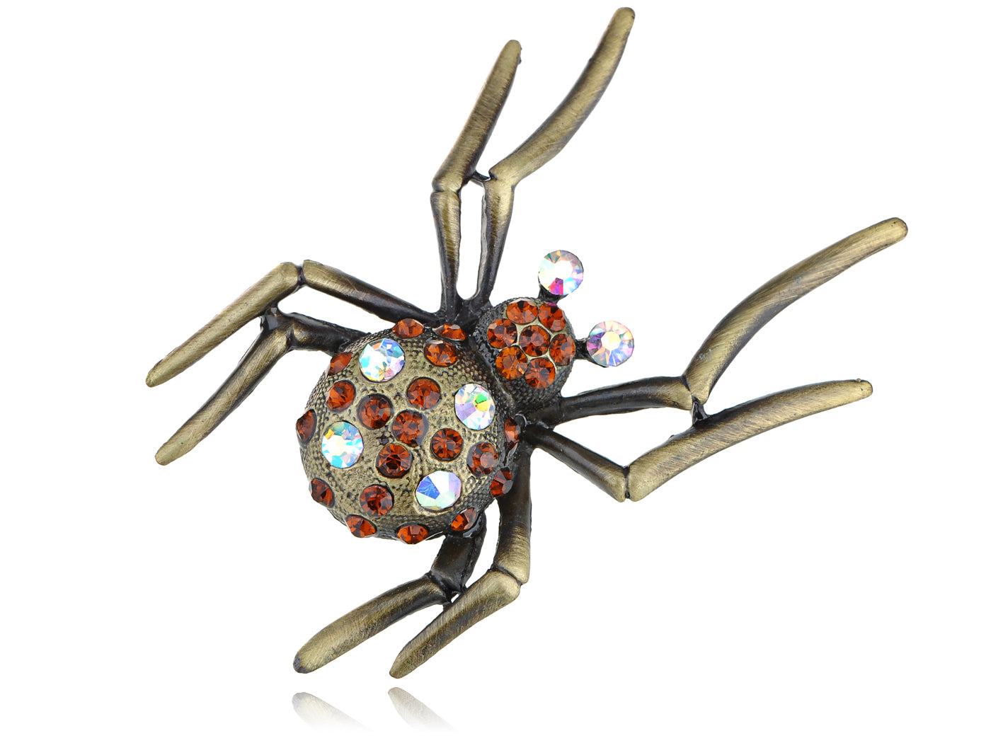 Austrian Topaz Spider Pin Brooch