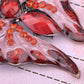Dazzling Romantic Ruby Red Butterfly Enamel Paint Brooch Pin