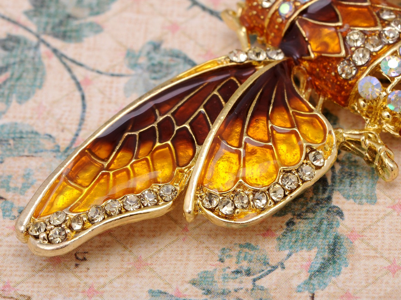 Iridescent Colored Insect Moth Brooch Pin