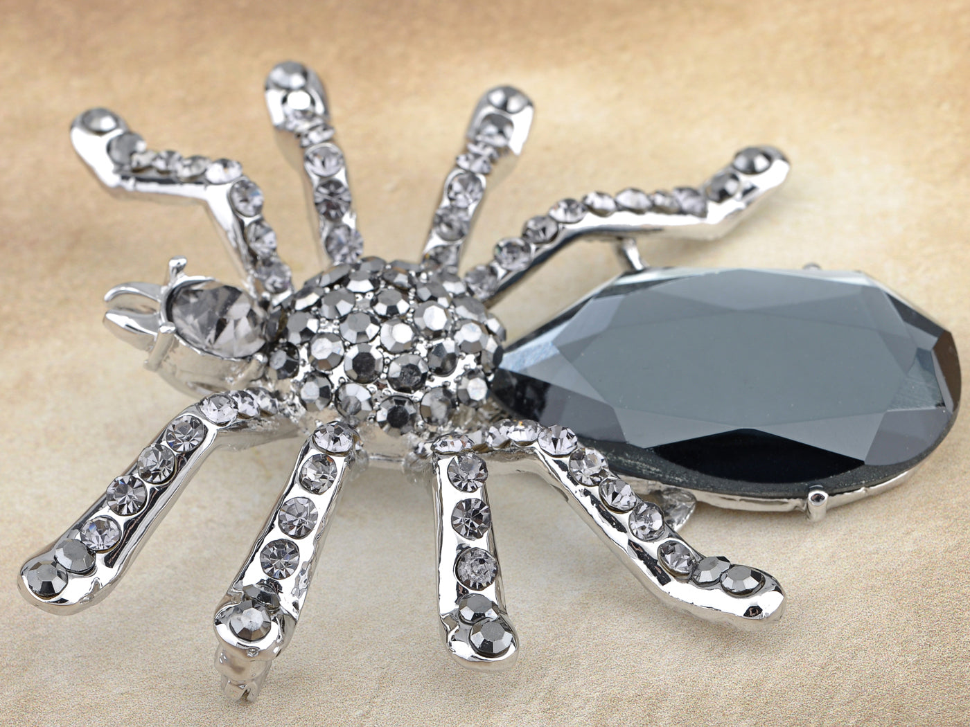 Pale Blue Spider Insect Brooch Pin