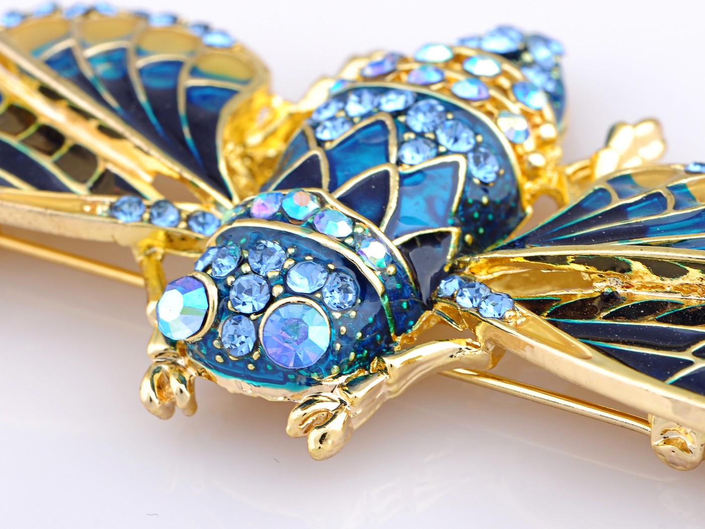 Iridescent Colored Insect Moth Brooch Pin