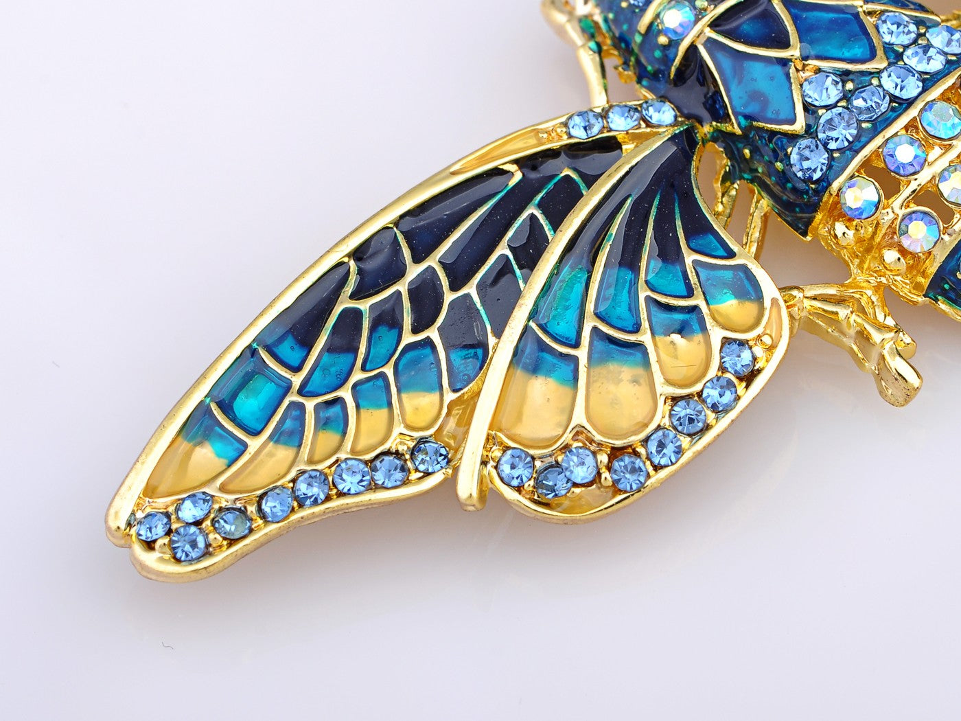 Iridescent Colored Insect Moth Brooch Pin