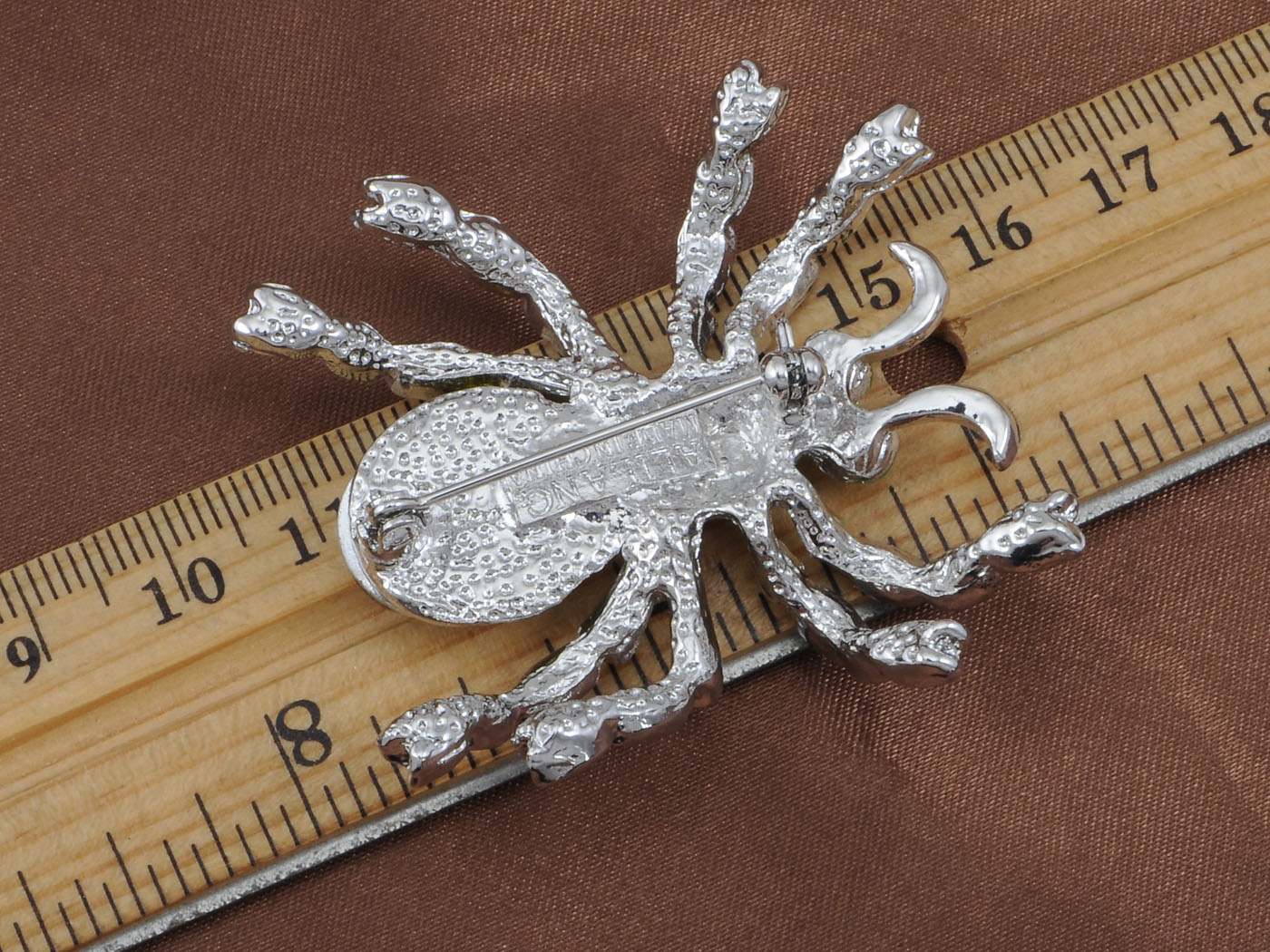 Pale Blue Spider Insect Brooch Pin