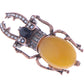 Antique Gold Egyptian Vintage Pincher Scarab Beetle Bug Brooch Pin