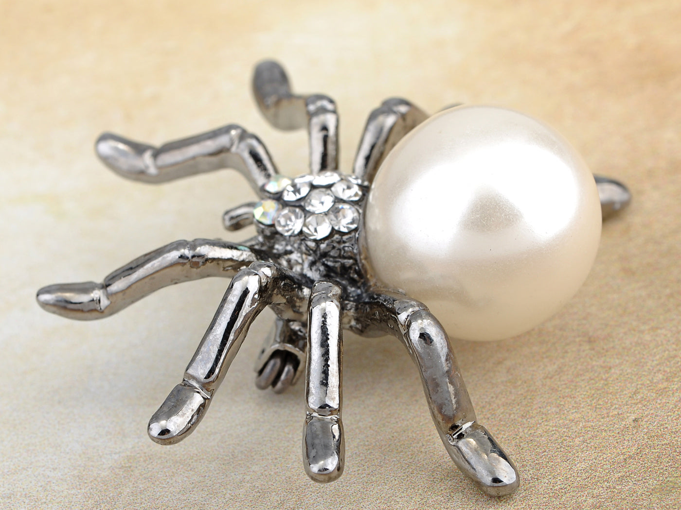 Pale Blue Spider Insect Brooch Pin