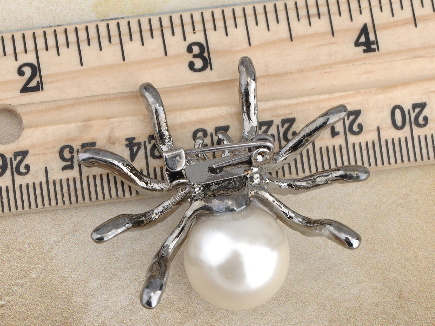 Pale Blue Spider Insect Brooch Pin