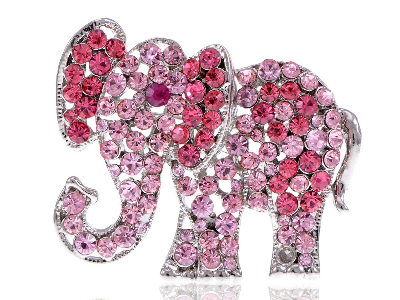 Pink Circus Elephant Brooch Pin