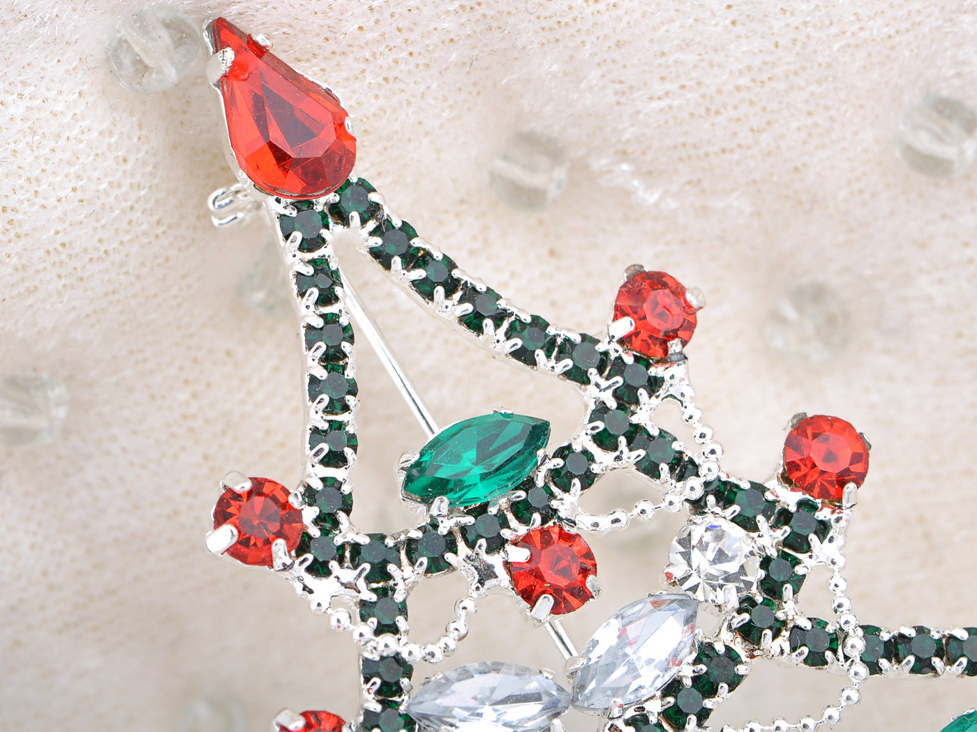 Dazzling Christmas Tree Holiday Jewelry Pin Brooch