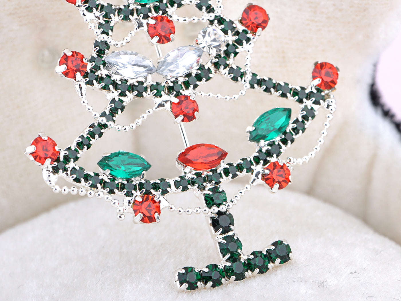 Dazzling Christmas Tree Holiday Jewelry Pin Brooch