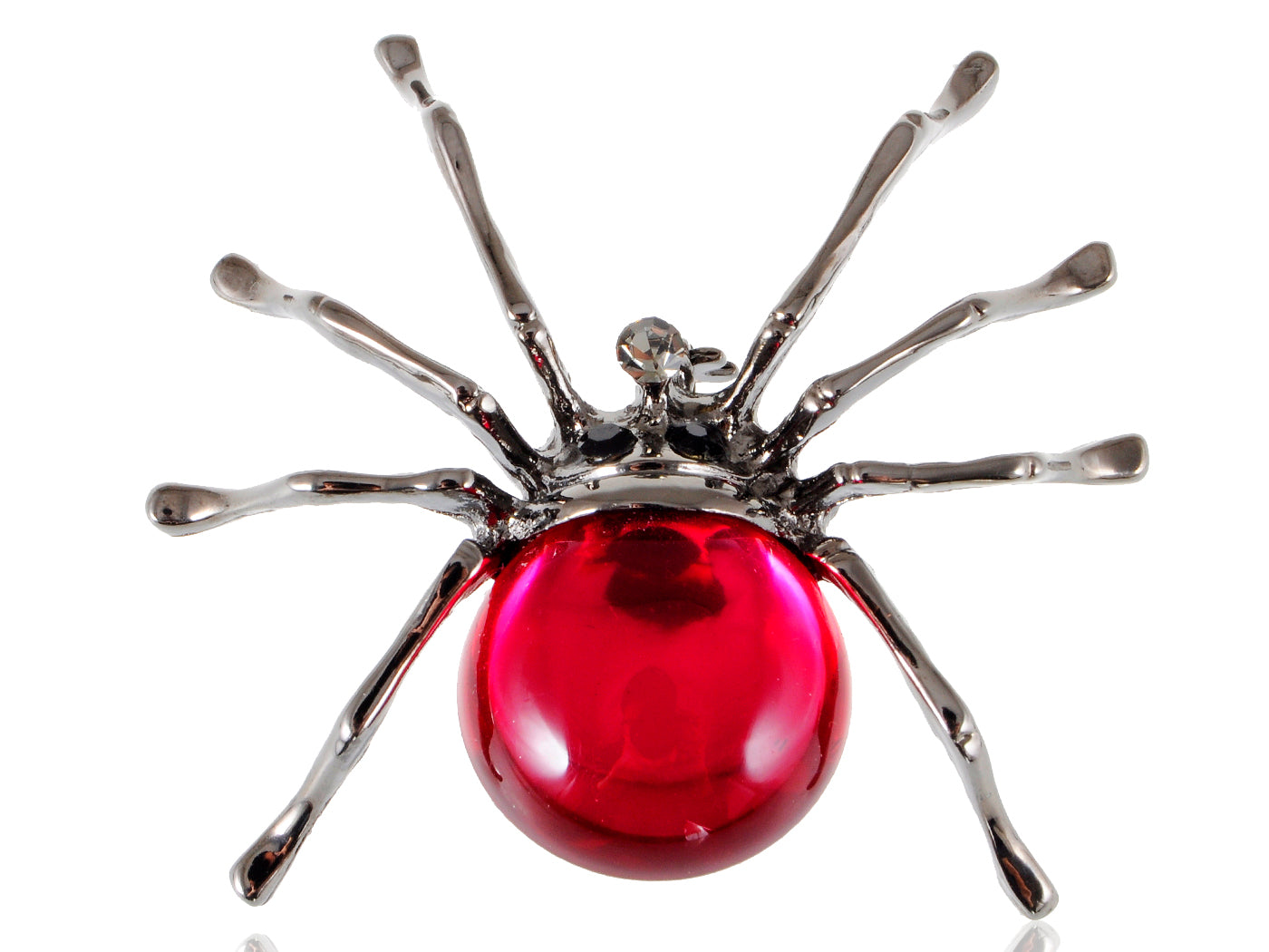 Gun Fat Beaded Body Tarantula Spider Pin Brooch