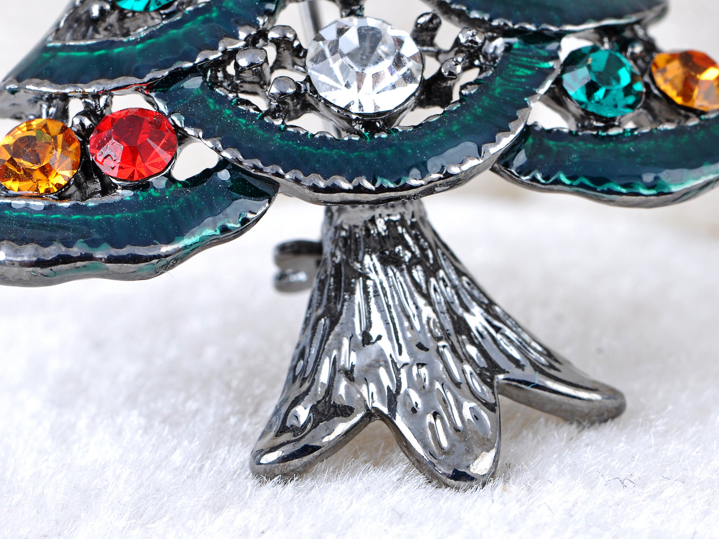 Dazzling Christmas Tree Holiday Jewelry Pin Brooch