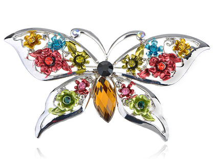 Extremely Colored Multi Color Butterfly Pin Brooch