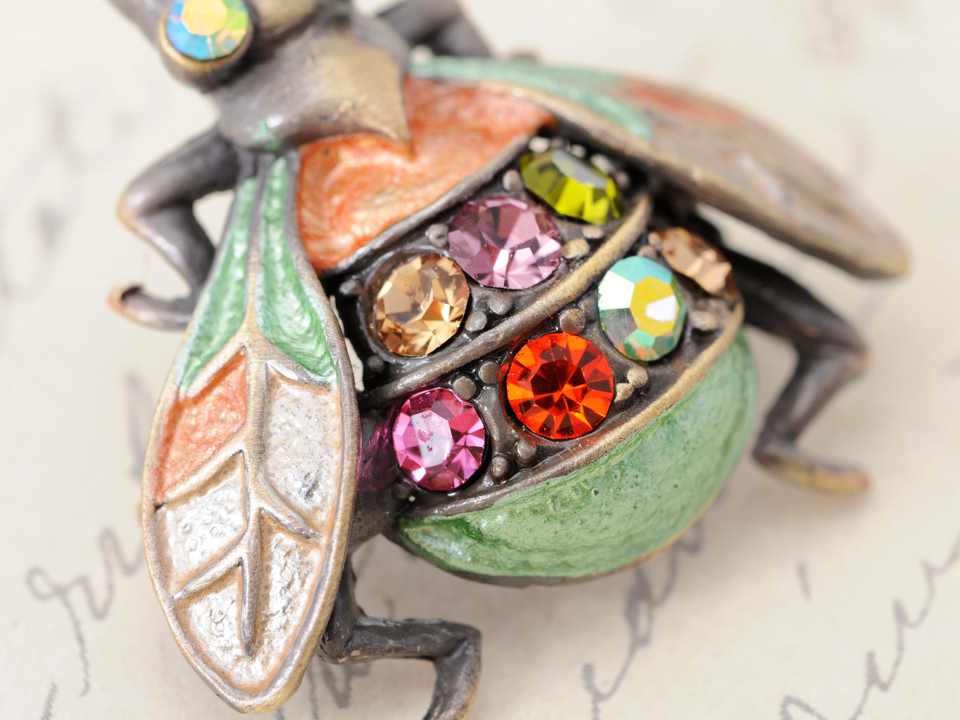 Gun Multi Colorful Fly Insect Bug Brooch Pin