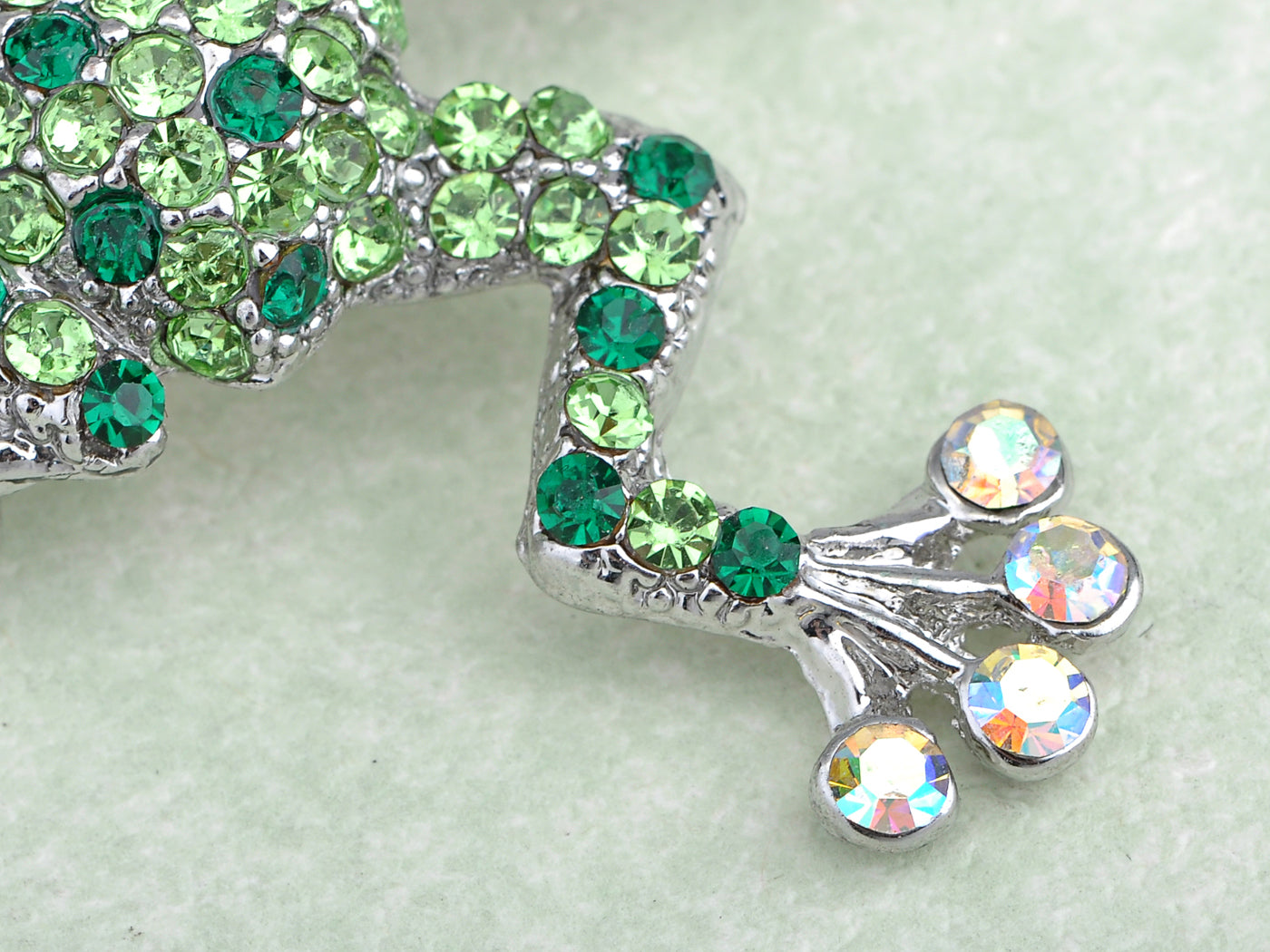 Green Poison Water Frog Toad Brooch Pin