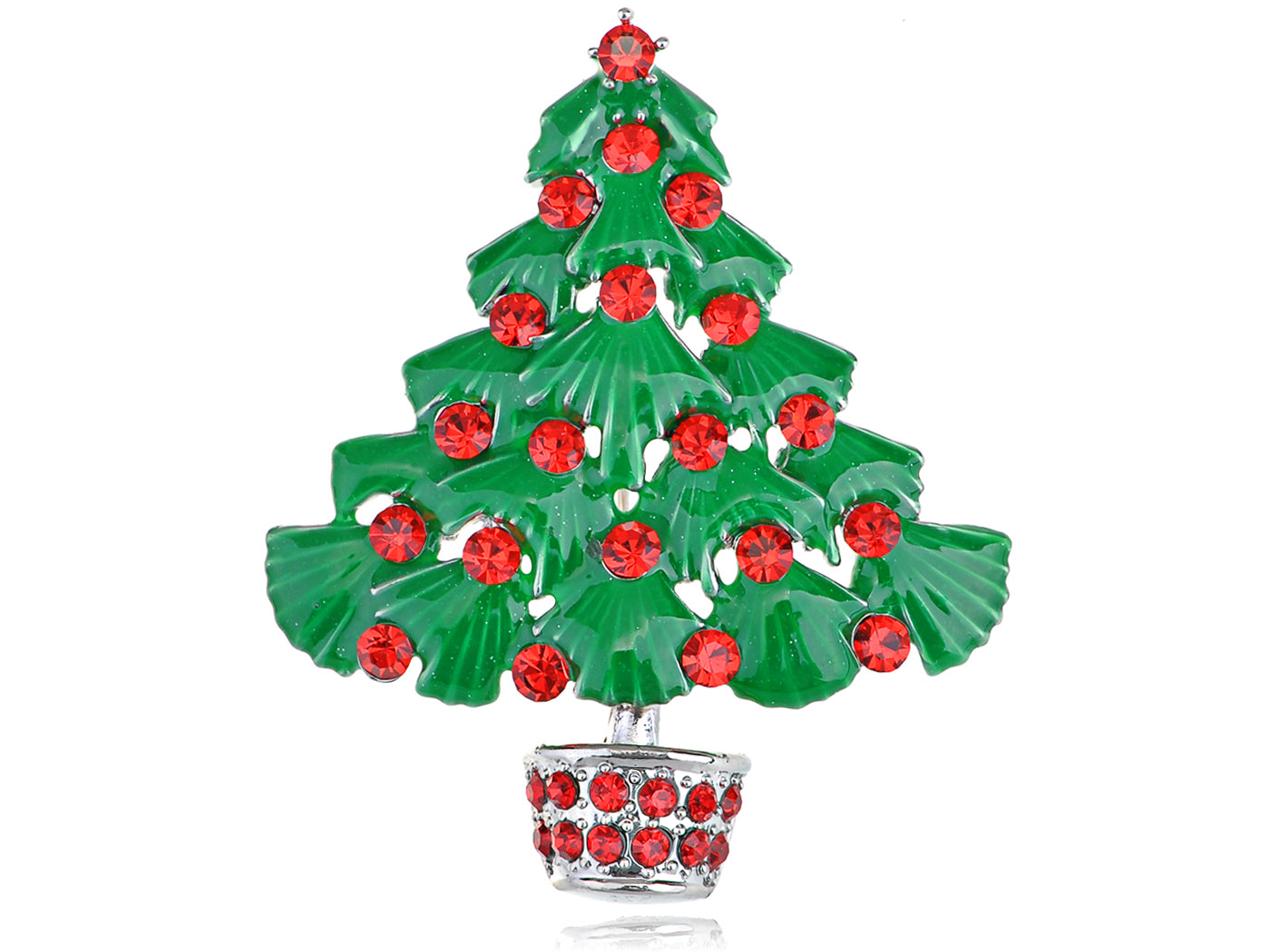 Dazzling Christmas Tree Holiday Jewelry Pin Brooch