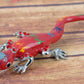 Red Exotic Rainbow Colorful Lizard Brooch Pin