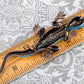 Incredible Enamel Body Sapphire Lizard Reptile Pin Able Brooch