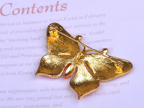 Enchanting Hyacinth Pink Butterfly Brooch Pin