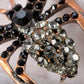Jet Black Spider Insect Bug Pin Brooch