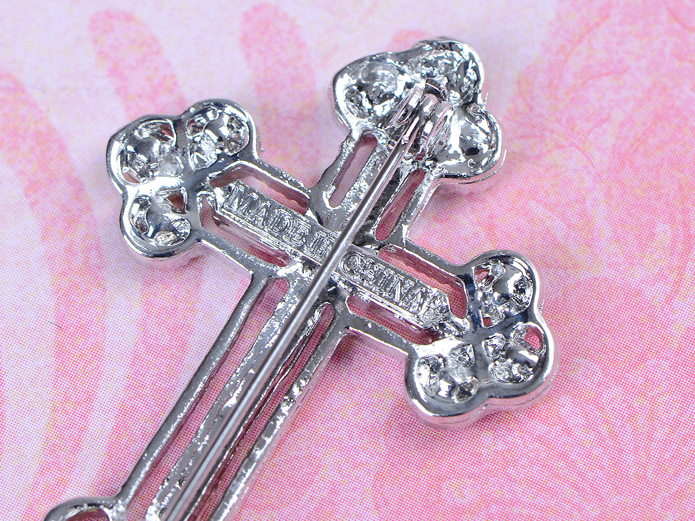 Colored Holy Cross Brooch Pin