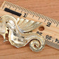 Gold Silver Nautical Seahorse Warrior Brooch Pin