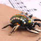 Antique Gold Egyptian Vintage Pincher Scarab Beetle Bug Brooch Pin