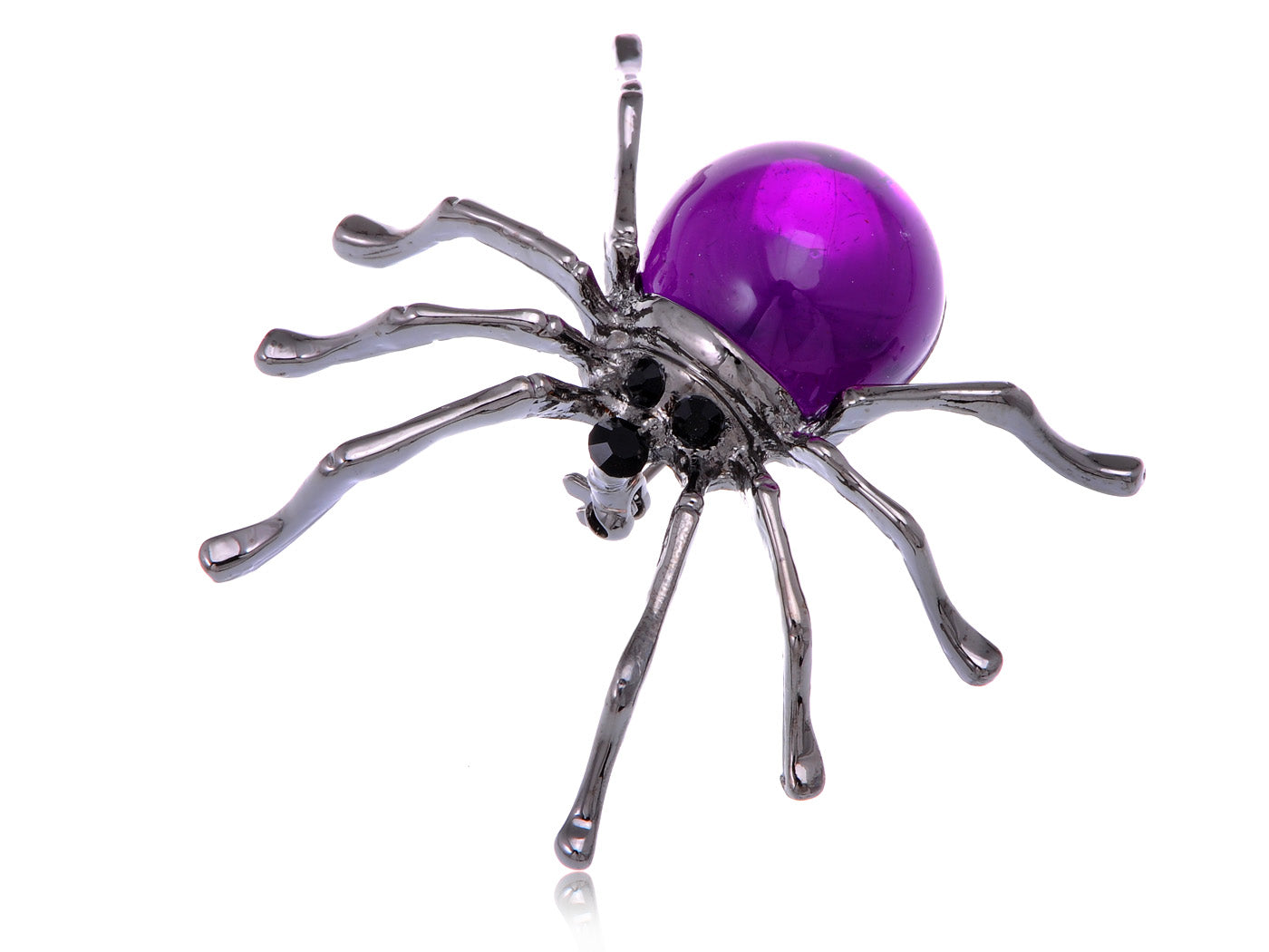 Gun Fat Beaded Body Tarantula Spider Pin Brooch