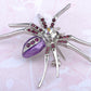 Amethyst Violet Cz Purple Belly Spider Bug Insect Pin Brooch