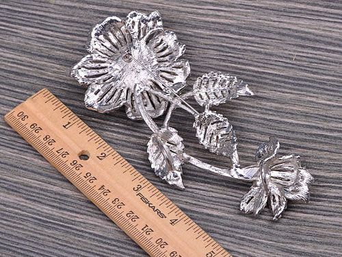 Vintage Iridescent Flower Prom Corsage Wedding Floral Brooch Pin - ALILANG.COM
