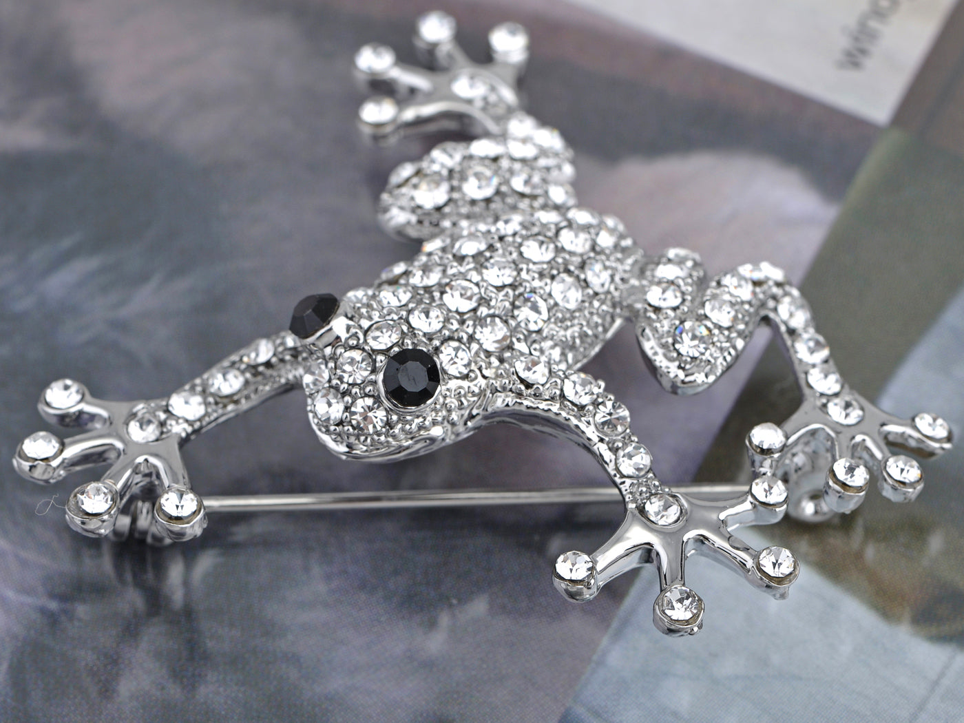 Topaz Colored Frog Toad Brooch Pin - ALILANG.COM